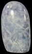 Free-Standing, Polished, Blue Calcite - Madagascar #54633-1